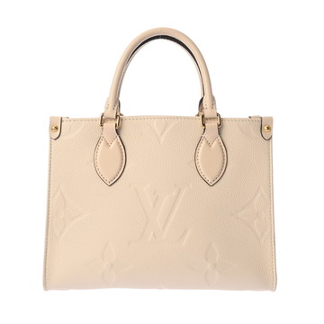 ルイ ヴィトン モノグラムアンプラント オンザゴー PM 2WAY クレーム M46569 レザー レディース バッグ 【中古】【bag】
