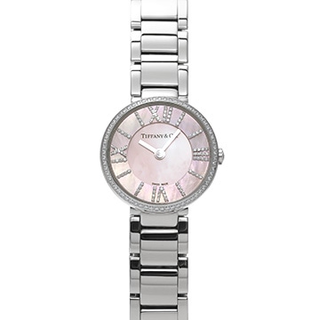 ティファニー アトラス 69291619 ピンクシェル/ダイヤモンド レディース 時計 【中古】【wristwatch】