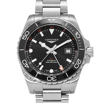 ロンジン ハイドロコンクエスト L3.890.4.56.6 ブラック メンズ 時計 【中古】【wristwatch】