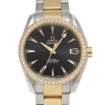 オメガ シーマスター アクアテラ 231.25.39.21.51.001 ブラック/ダイヤモンド レディース 時計 【中古】【wristwatch】