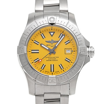 ブライトリング アベンジャー オートマチック 45 シーウルフ A17319101I1A1 イエロー メンズ 時計 【中古】【wristwatch】
