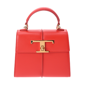 トッズ Tタイムレス ミニ レッド レザー レディース バッグ 【中古】【bag】