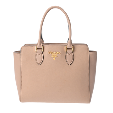 プラダ 2WAYバッグ ベージュ/ゴールド金具 1BA113 サフィアーノレザー/カーフ レディース バッグ 【中古】【bag】