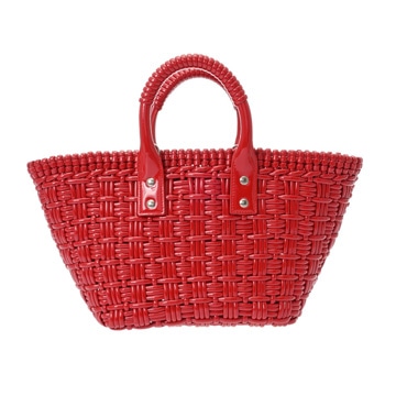 バレンシアガ BISTRO XS 2WAY レッド 671342 エナメルフェイクカーフ レディース バッグ 【中古】【bag】