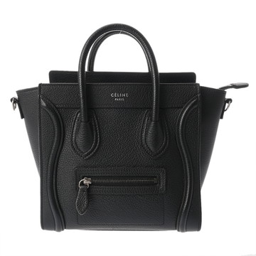 セリーヌ ラゲージ ナノ 2WAY ブラック 168243DRU.38NO ドラムドカーフ レディース バッグ 【中古】【bag】