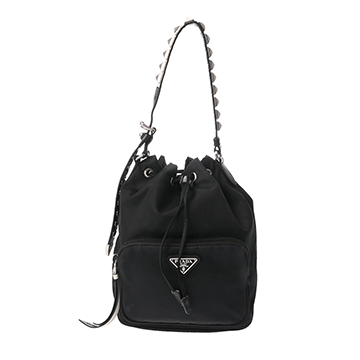 プラダ デュエット バケットバッグ 2WAY ブラック 1BH038 ナイロン レディース バッグ 【中古】【bag】