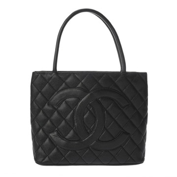 シャネル マトラッセ 復刻トート ブラック A01804 キャビアスキン レディース バッグ 【中古】【bag】