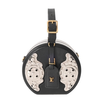 ルイ ヴィトン プティット ボワット シャポー ブラック レザー レディース バッグ 【中古】【bag】