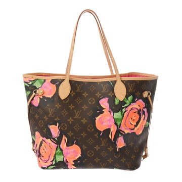 ルイ ヴィトン モノグラムローズ ネヴァーフル MM ブラウン M48613 モノグラムキャンバス レディース バッグ 【中古】【bag】