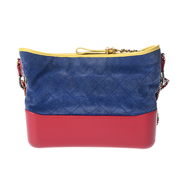 シャネル ガブリエルドゥシャネル ミディアム  ホーボーバッグ ブルー/イエロー/レッド A93824 スエード/カーフ レディース バッグ 【中古】【bag】