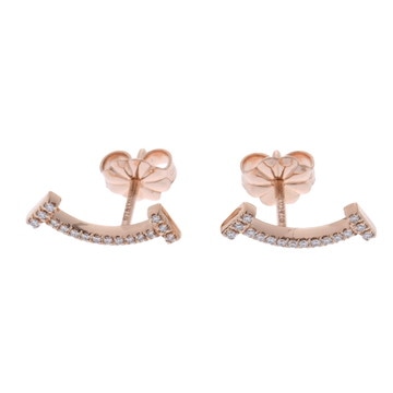 ティファニー Tスマイル ピアス ゴールド K18ピンクゴールド PG レディース ジュエリー 【中古】【jewelry】