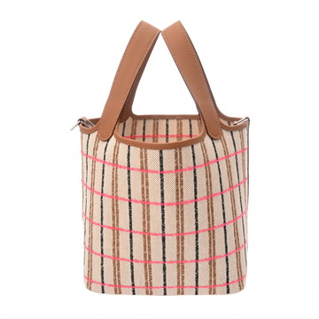 エルメス ピコタンロック PM クーベルチュール エクリュ/フォーブ/ローズポップ/ゴールド トワルアッシュ/ヴォースイフト レディース バッグ 【中古】【bag】