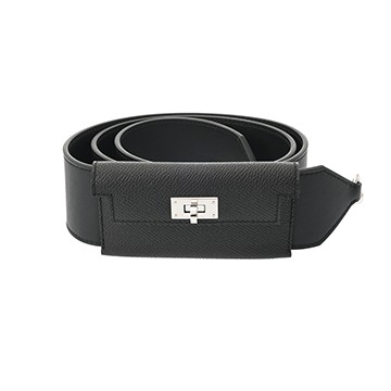 エルメス ケリー ポケット バンドリエール 替えショルダーストラップ ブラック ヴォースイフト/ヴォーエプソン ユニセックス 【中古】【other】