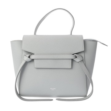 セリーヌ ナノ ベルトバッグ 2WAY ライトブルー 189003ZVA グレインドレザー レディース バッグ 【中古】【bag】