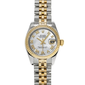 ロレックス レディ デイトジャスト 26 179173NR ホワイトシェル レディース 時計 【中古】【wristwatch】