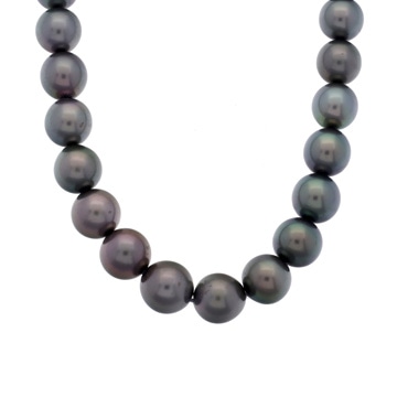 ミキモト 黒蝶パールネックレス 8.0-10.5mm Ｍチャーム付き シルバー K18ホワイトゴールド WG/パール レディース ジュエリー 【中古】【jewelry】