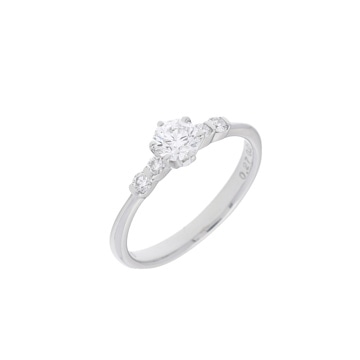 モニッケンダム ラウンドダイヤ リング 0.27ct シルバー Pt900プラチナ レディース ジュエリー 【中古】【jewelry】