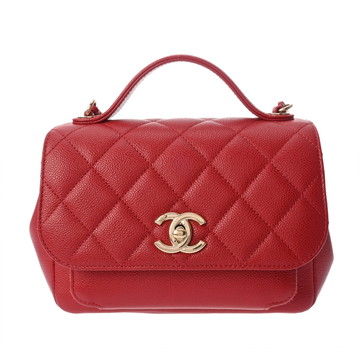 シャネル マトラッセ ビジネス アフィニティ レッド A93749 グレインドカーフスキン レディース バッグ 【中古】【bag】