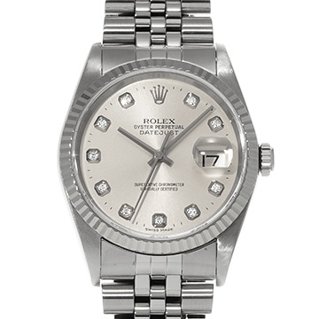 ロレックス デイトジャスト 16234G シルバー/ダイヤモンド メンズ 時計 【中古】【wristwatch】