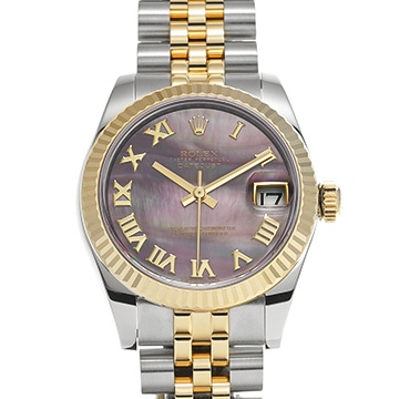 ロレックス デイトジャスト 31 178273NR ブラックシェル ユニセックス 時計 【中古】【wristwatch】