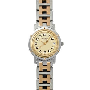 エルメス クリッパー CL4.220 イエロー レディース 時計 【中古】【wristwatch】