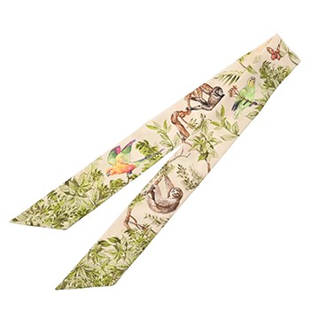 エルメス ツイリー LES ZEBRES マルチカラー シルク100％ レディース 【未使用】【other】