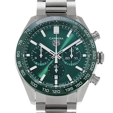 タグ ホイヤー カレラ クロノグラフ CBN2A1N.BA0643 グリーン メンズ 時計 【中古】【wristwatch】
