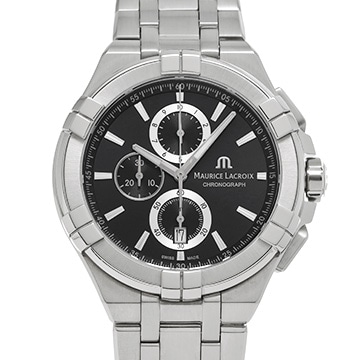 モーリス ラクロア アイコン クロノグラフ AI1018-SS002-330-1 ブラック メンズ 時計 【中古】【wristwatch】