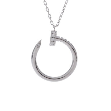 カルティエ ジュストアンクル ネックレス シルバー K18ホワイトゴールド WG レディース ジュエリー 【中古】【jewelry】