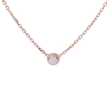 カルティエ ダムール ネックレス XS ゴールド CRB7224516 K18ピンクゴールド PG レディース ジュエリー 【中古】【jewelry】