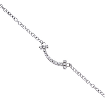 ティファニー Tスマイル ブレスレット ミニ シルバー K18ホワイトゴールド WG レディース ジュエリー 【中古】【jewelry】