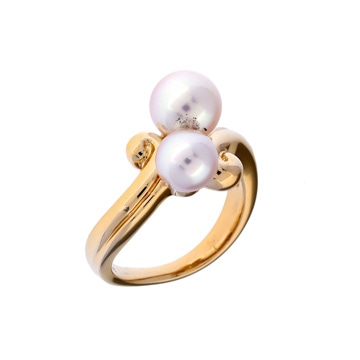 タサキ パールデザインリング 約6.0-7.0ｍｍ ゴールド K18イエローゴールド YG/パール レディース ジュエリー 【中古】【jewelry】