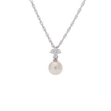 タサキ 一粒パール ネックレス シルバー Pt850プラチナ レディース ジュエリー 【中古】【jewelry】