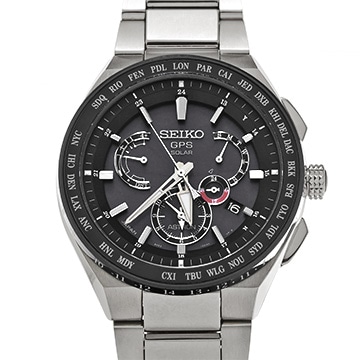 セイコー アストロン エグゼクティブライン 8Xシリーズ デュアルタイム SBXB123 ブラック メンズ 時計 【中古】【wristwatch】