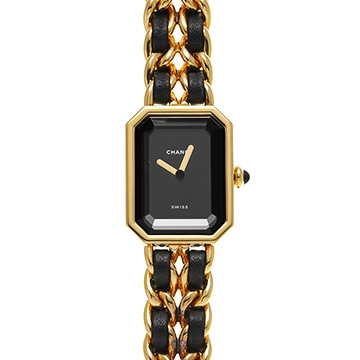 シャネル プルミエール M H0001 ブラック レディース 時計 【中古】【wristwatch】