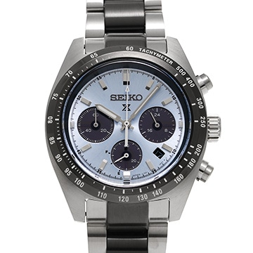 セイコー プロスペックス スピードタイマー ソーラークロノグラフ SBDL093 アイスブルー/ブラック メンズ 時計 【中古】【wristwatch】