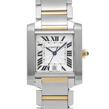 カルティエ タンク フランセーズ LM W51005Q4 シルバー メンズ 時計 【中古】【wristwatch】