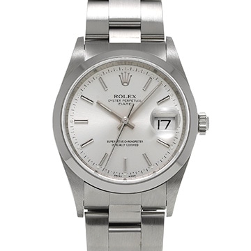 ロレックス オイスターパーペチュアル デイト 15200 シルバー メンズ 時計 【中古】【wristwatch】