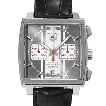 タグ ホイヤー モナコ キャリバー12 クロノグラフ CAW211N.FC6177 グレー/シルバー メンズ 時計 【中古】【wristwatch】