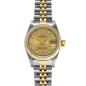 ロレックス デイトジャスト 69173G シャンパン/ダイヤモンド レディース 時計 【中古】【wristwatch】