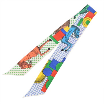 エルメス ツイリー CAVALIER EN FORMES マルチカラー 064008S シルク100％ レディース 【新品】【other】