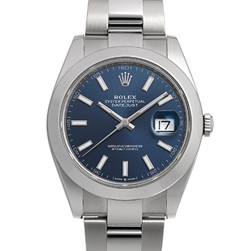 ロレックス デイトジャスト 41 126300 ブライトブルー メンズ 時計 【中古】【wristwatch】