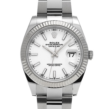 ロレックス デイトジャスト 41 126334 ホワイト メンズ 時計 【中古】【wristwatch】