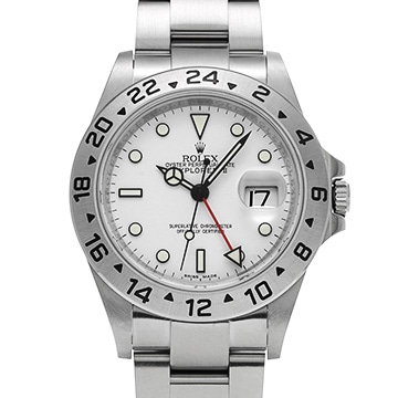 ロレックス エクスプローラーII 16570 ホワイト メンズ 時計 【中古】【wristwatch】