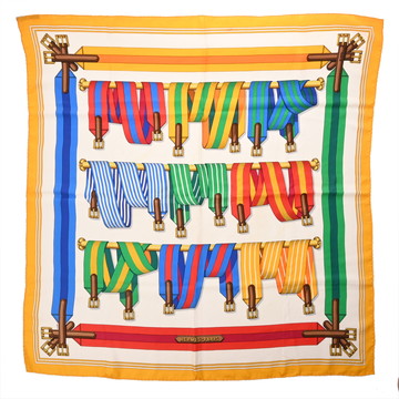 エルメス カレ90 J METZ マルチカラー シルク100％ レディース 【中古】【other】