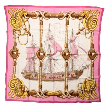 エルメス カレ90 RIBORD マルチカラー シルク100％ レディース 【中古】【other】