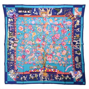 エルメス カレ90 FANTAISIES マルチカラー シルク100％ レディース 【中古】【other】