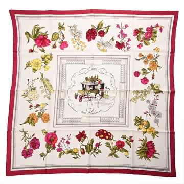 エルメス カレ90 QUAI AUX FLEURS マルチカラー シルク100％ レディース 【中古】【other】