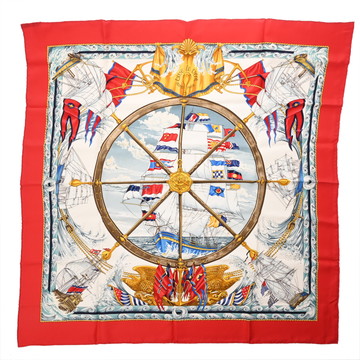 エルメス カレ90 VIVE LE VENT マルチカラー シルク100％ レディース 【中古】【other】