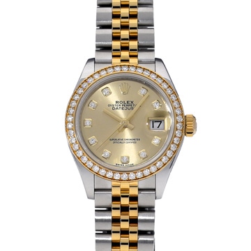 ロレックス レディ デイトジャスト 28 279383RBR シャンパン/ダイヤモンド レディース 時計 【中古】【wristwatch】